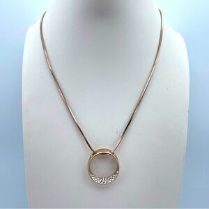 NWT White House Black Market Convertible Circle Pendant Necklace